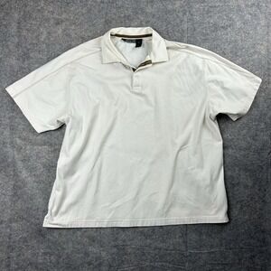 REI Shirt Mens 2XL Polo Rugby UPF 50+ Organic Cotton Ivory Outdoor Hiking